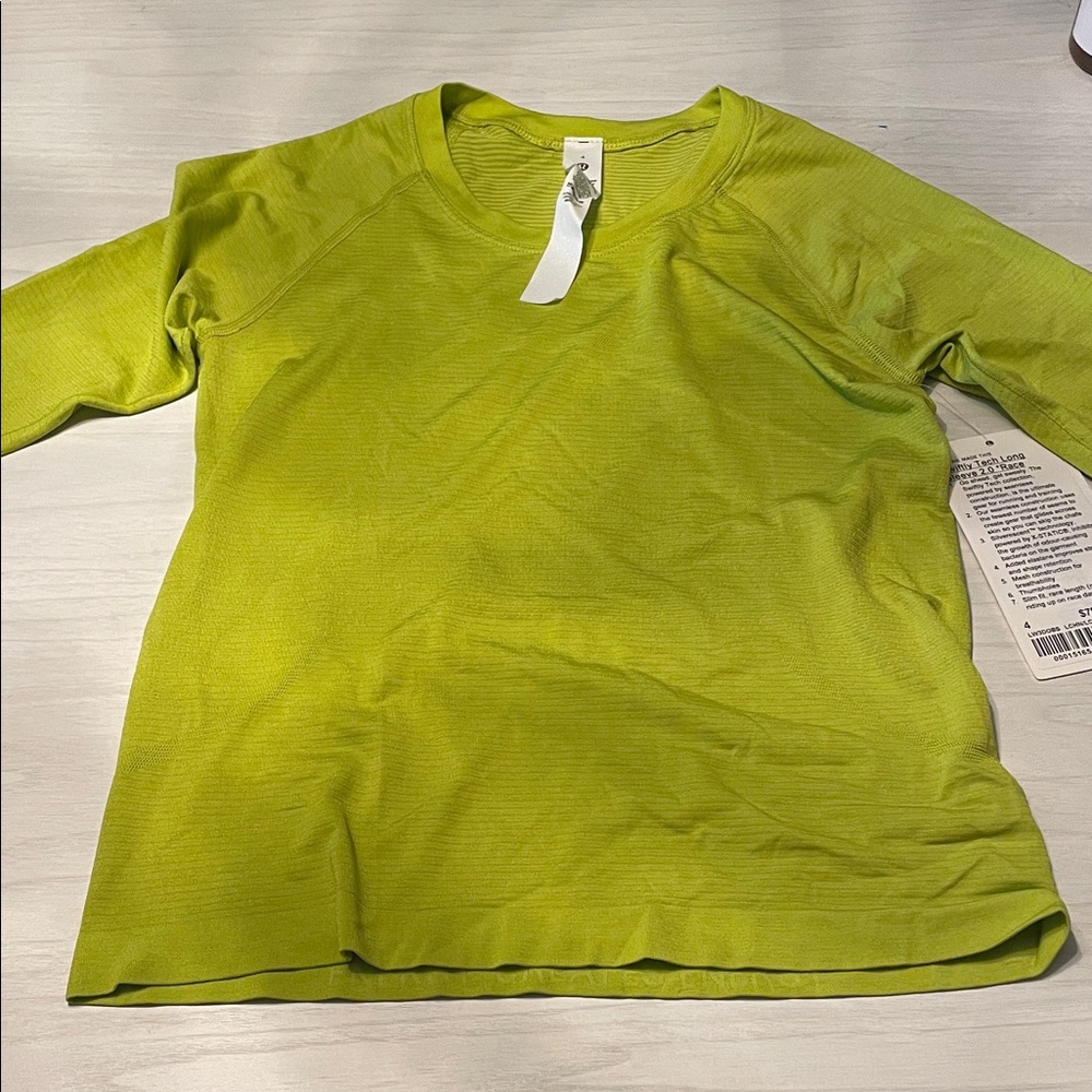 lululemon athletica Lime Long Sleeve Tee